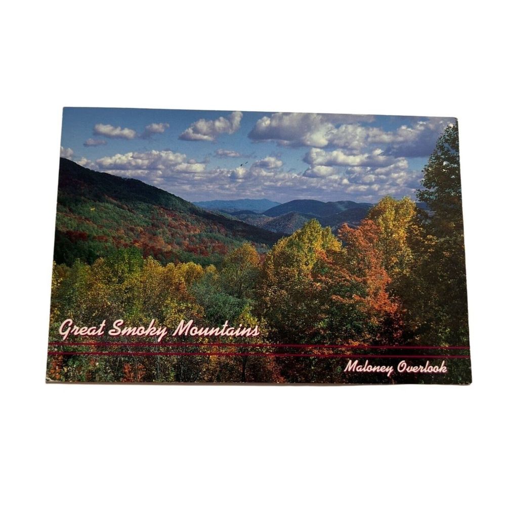 Great Smokey Mountain Maloney Overlook Tennessee Postcard National Park